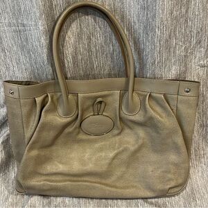 Longchamp Khaki Tote Bag